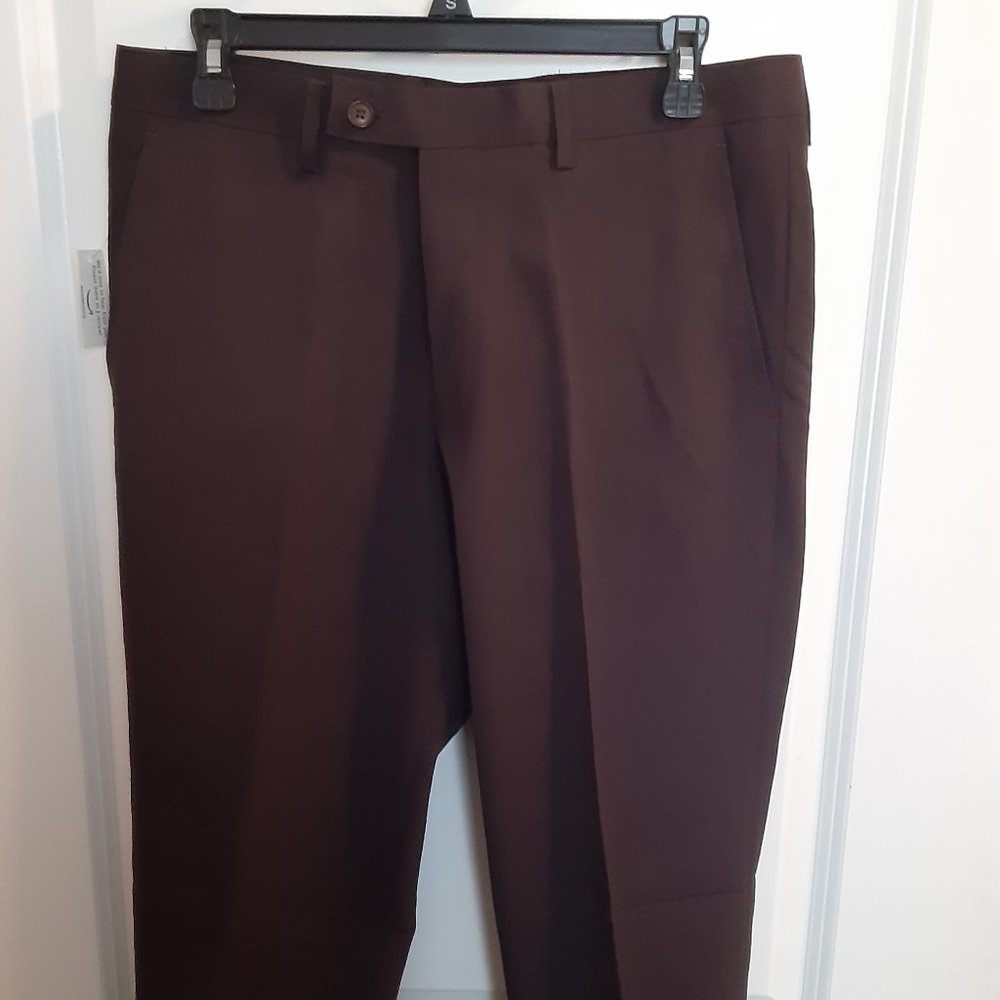Rich Cocoa Brown Men's 32x33 Dress Slacks/Trousers Amazon's Find Brand - Picture 4 of 13